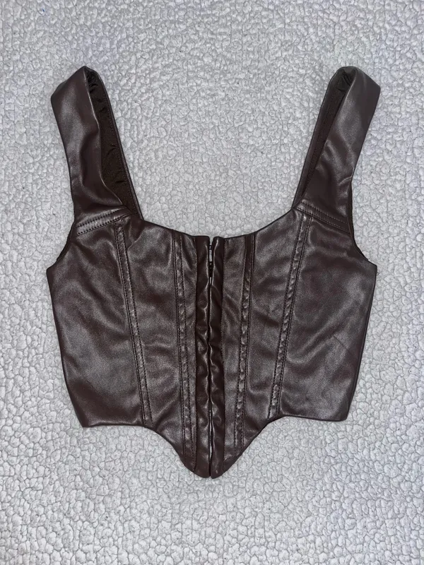 Princess Polly Tatum Faux Leather Corset Top - Image 2