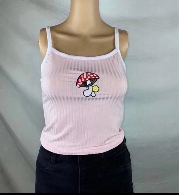 NEW Mushroom tank top Pink - Image 3