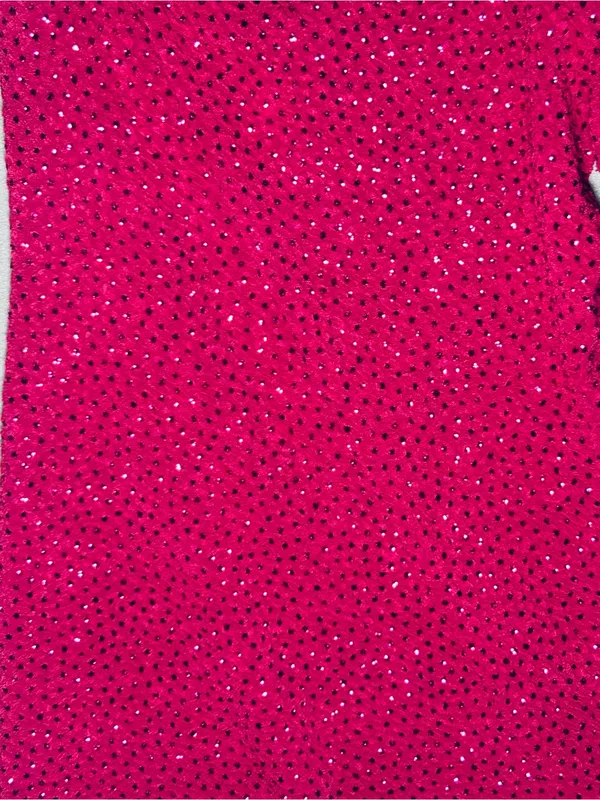 Plus size Pink One-Shoulder Sparkle Mini Dress with sequins, Stretchy Size 2X. - Image 2