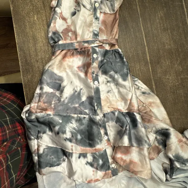 SUKISO WOMEN'S JULIET HIGH TO LOW‎ DRESS EARTH TIE-DYE Size Small Sundress - Image 8