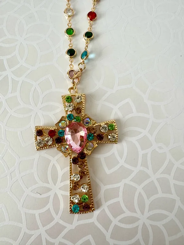 Cross Necklace Gold - Image 3