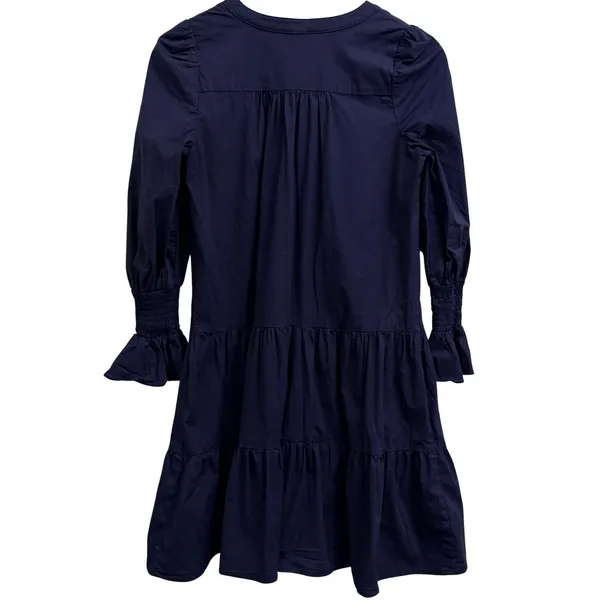 Tuckernuck Pomander Place‎ Navy Blue Cotton Poplin Kenzo Mini Dress Size XS - Image 3