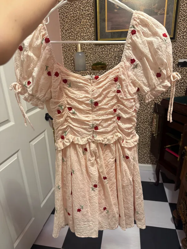 Summer dress hello Molly pink with roses - Image 2