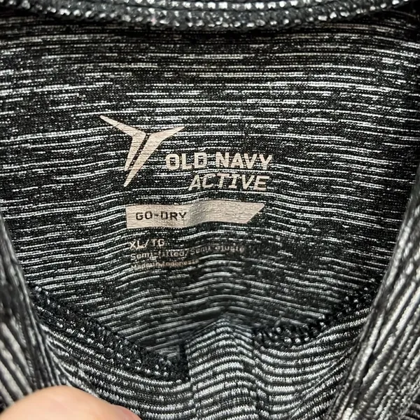 OLD NAVY ACTIVE Quarter Zip Black Gray White Womens Size XL‎ - Image 3