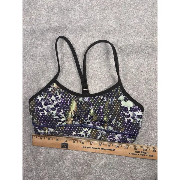 lululemon Flow Y Bra 4 black multi print - Image 5