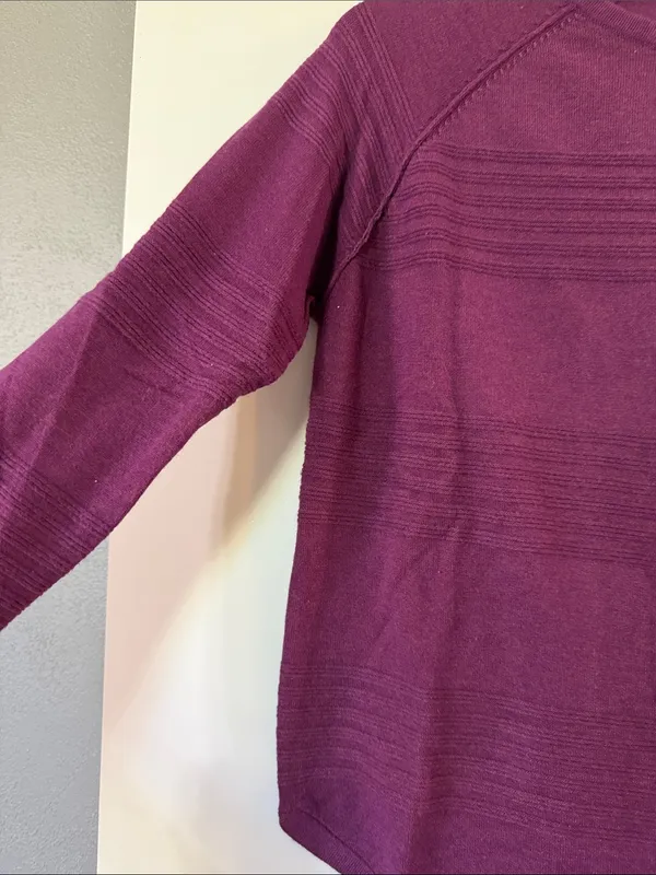 Staccato Purple Textured Crewneck Sweater - Image 5
