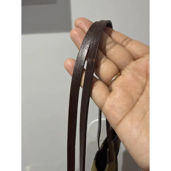 Fendi Brown Black Striped Tote Bag Brown Leather Trim Zip Gold Hardware‎ READ L - Image 4