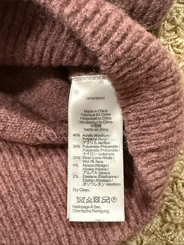 Madewell Dillon Sweater – Size Medium – Dusty Mauve - Image 3