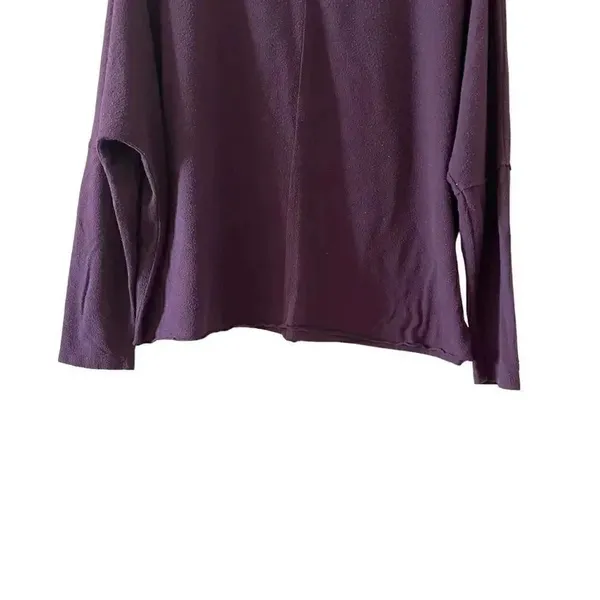 H by Bordeaux Burgundy Lightweight Cropped Stretchy Soft Womens Sweater SZ L - Image 4