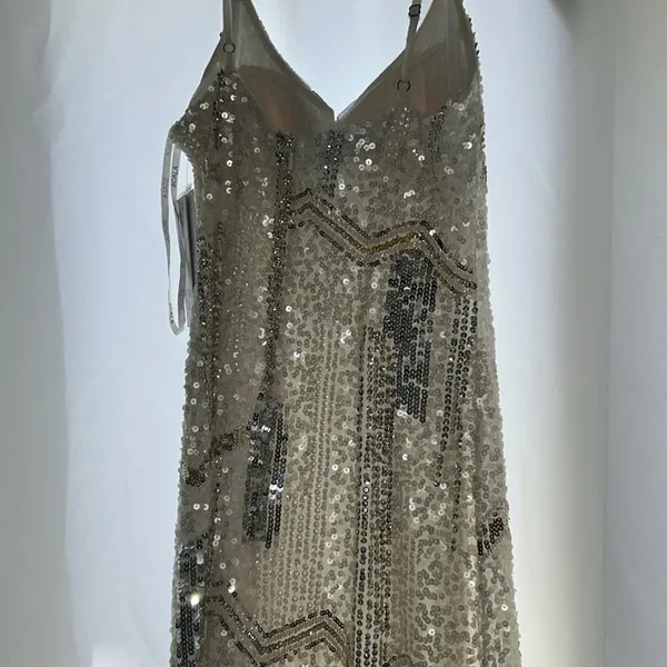 NWT Scala Sequin Mini White Cocktail Dress size 8 - Image 5
