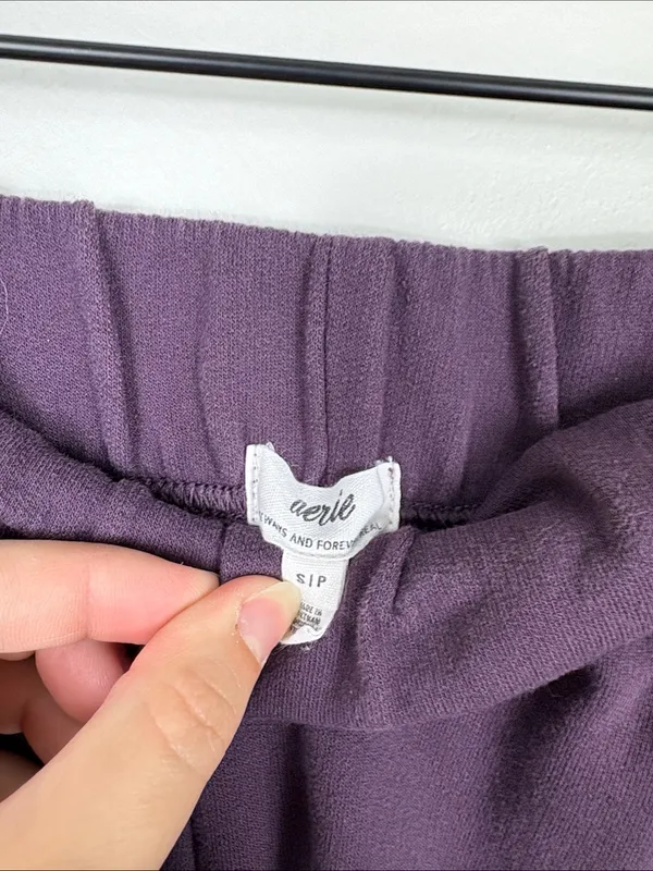 Aerie Jet Setter Joggers Sweatpants Cool Berry Purple Women’s Size Small Cotton - Image 4