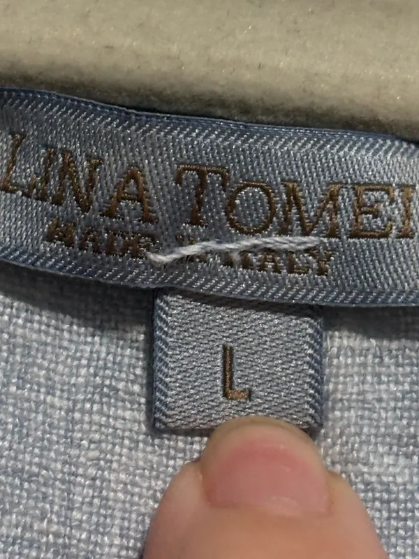 Lina Tomei Made in Italy 100% Linen Embroidered Shift Dress – Large - Image 8