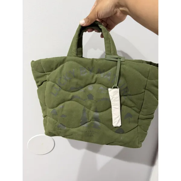 Lucky Brand Lucky By‎ Nature Womens Tote Bag Loden Green Multi Quilted Design L - Image 6