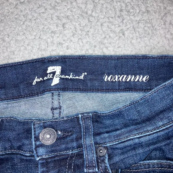 7 For All Mankind Roxanne Jeans Women 25x31 Low‎ Rise Dark Wash Slim Fit Stretch - Image 10