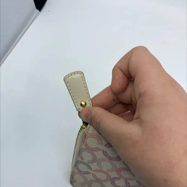 Coach Signature C Dot Cream Multi Zip Around Wallet - Image 8