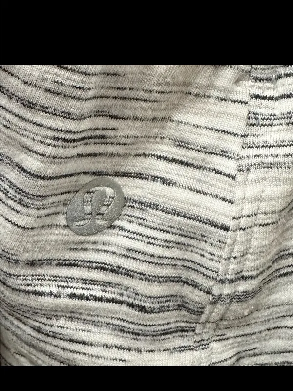 Lululemon Striped Gray Long Sleeve Athletic Top - Image 3