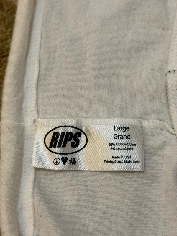 RIPS Women’s White Drawstring Bikini Bottom Size L Made in USA - Image 5