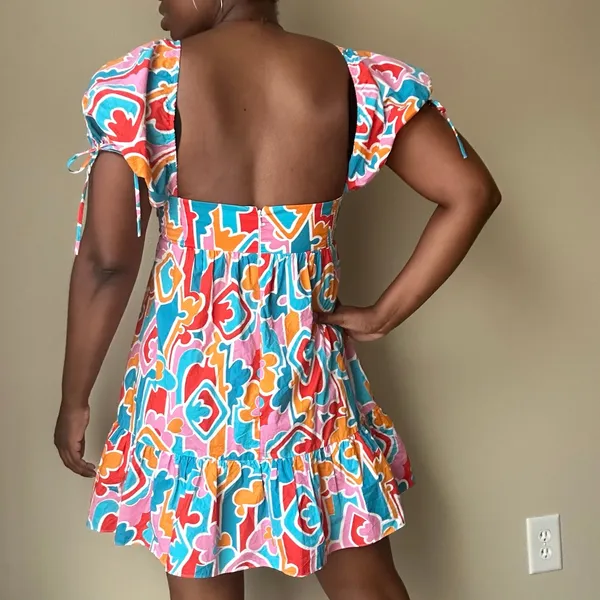 Amanda Uprichard Sicily Multicolor Mini Dress Size Small - Image 4
