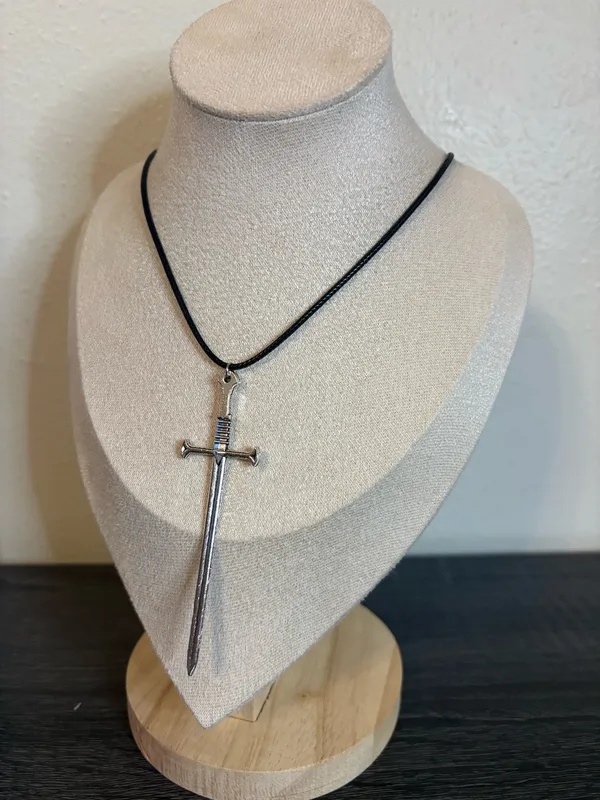 Handmade Silver Sword Necklace - Image 4