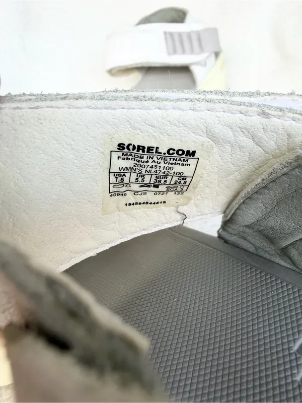 Sorel Explorer Blitz Stride Women’s 7.5 US Sandals Leather White NL4742-100 - Image 9