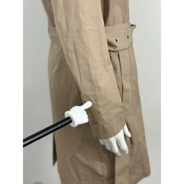Everlane Women’s Brown Double Breasted Belted Trench Coat Long Jacket Size XS - Image 9