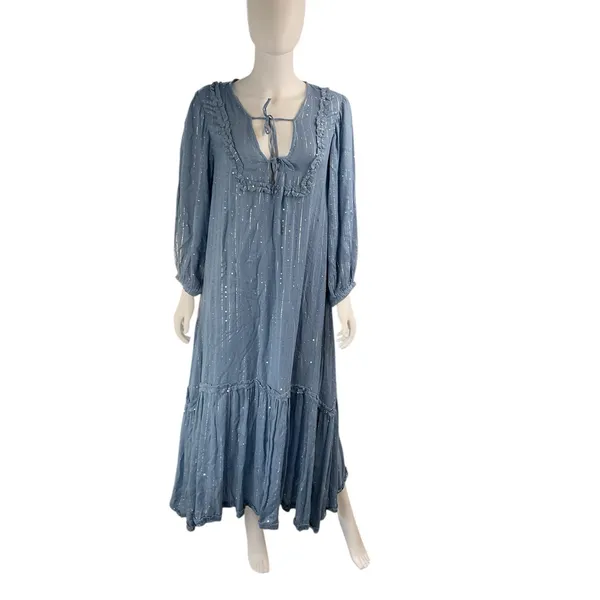 Sundress X Revolve Maria Maxi Dress in Roma Powder‎ Blue XS/S - Image 5