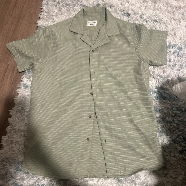 Men’s sage button up Green Size M - Image 2