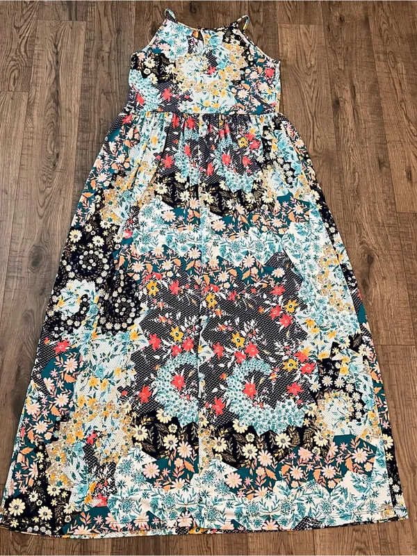 Annabelle‎ Women’s Maxi Dress Sz Small Babydoll Floral Textured $5 - Image 5