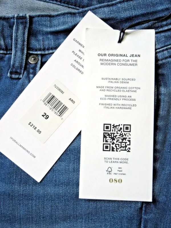 NWT 7 For All Mankind Original Bootcut in Alfred Release Hem Stretch Jeans 29 - Image 6