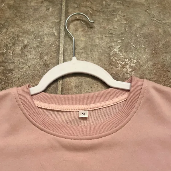 Dusty Rose Pink Oversized Crewneck Sweatshirt | Size Medium | Cozy Casual Lounge - Image 2