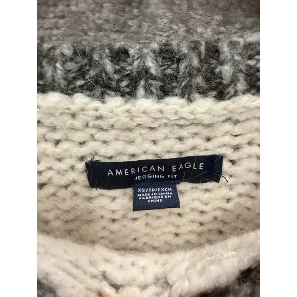 American Eagle Womens Sweater XS Multi Striped Wool Blend Jegging Fit Pullover - Image 5