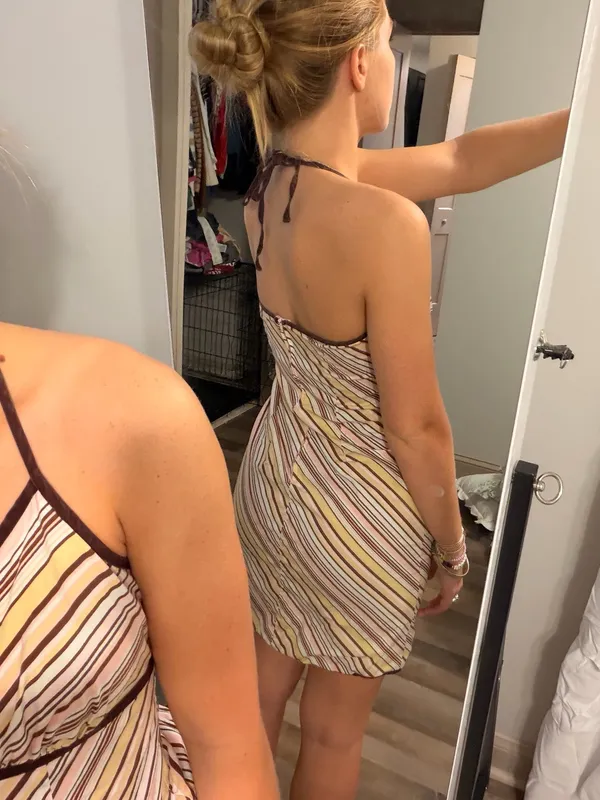 Vintage Y2K Halter Dress - Image 2