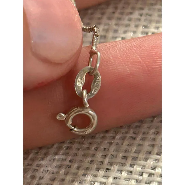 Lot a617 15.5 inch 925 sterling silver chain necklace - Image 4