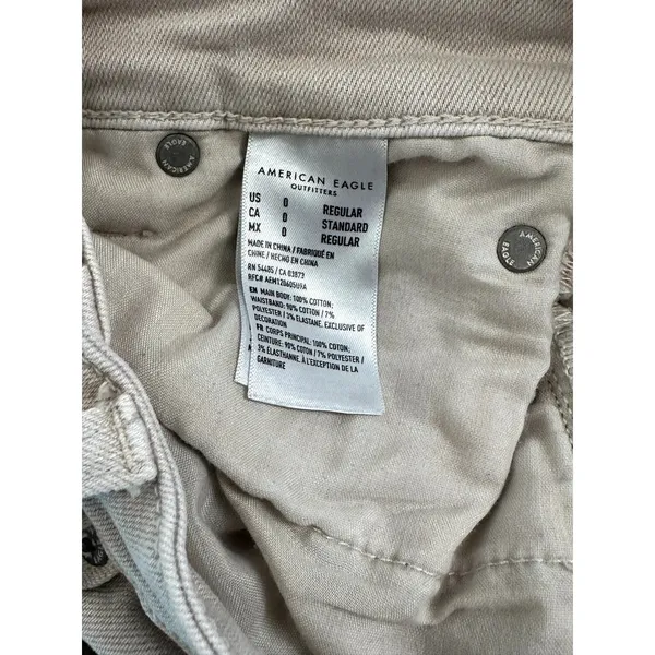 American Eagle Mom Straight Jean Size 0 Tan - Image 5
