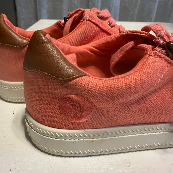 Trendy Pink and Brown Platform Sneakers Size 7 - Image 4