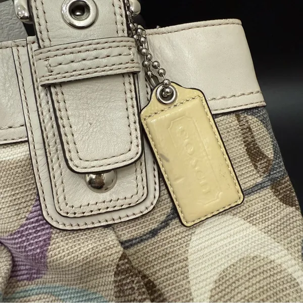 COACH 16591 Soho Linen Op Art Tote Multicolored Jacquard Canvas Shoulder Bag - Image 15