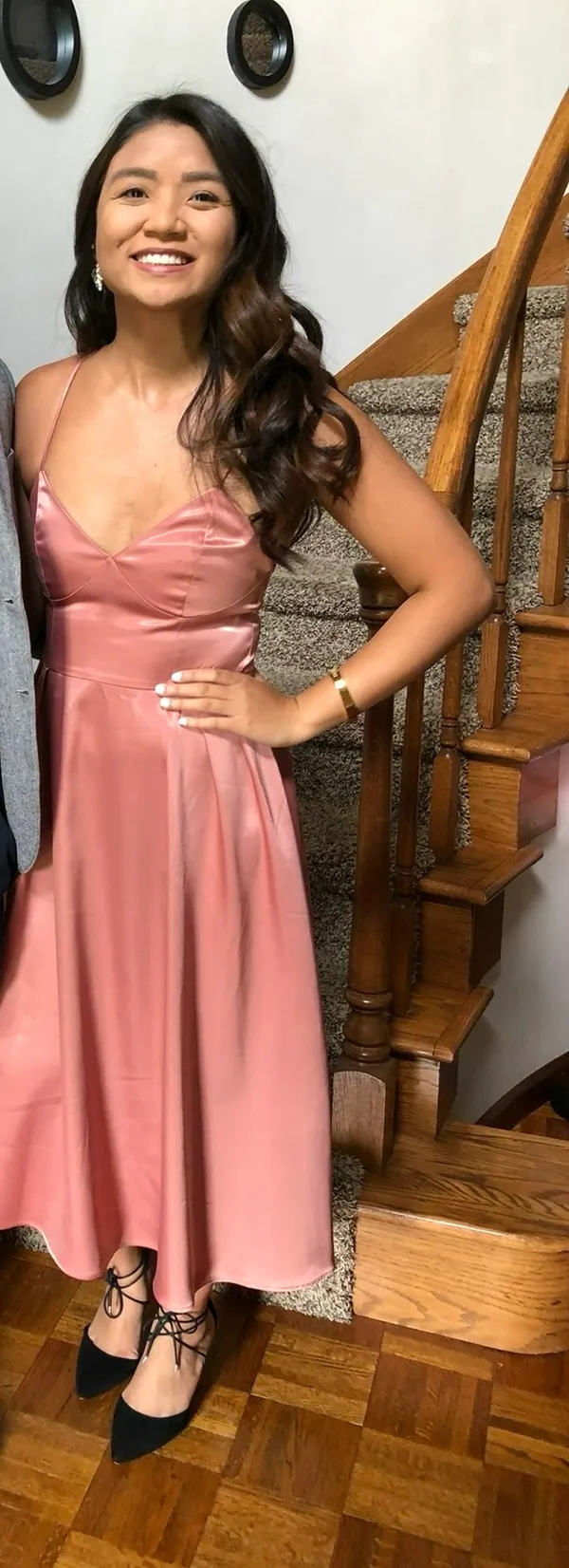 H&M Pink Satin Dress - Image 7