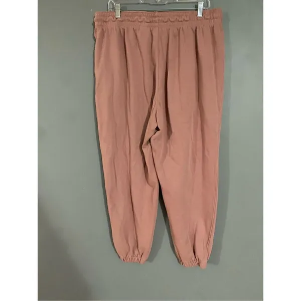 H&M Pink High Waisted Pull On Joggers Size XL - Image 5