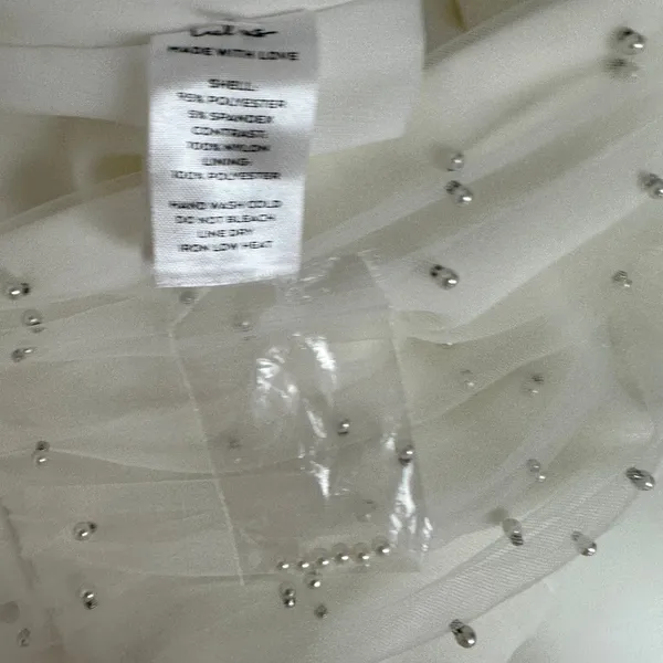 NEW Lulus Profound Glamour Ivory Pearl Off-the-Shoulder Tulip Maxi Dress Large - Image 13