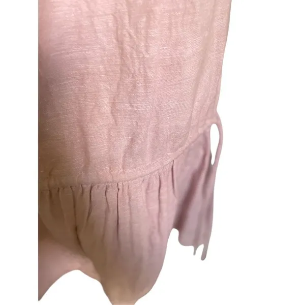 Madewell Linen Blend Lorelei Mini Dress Pale Pink Size S - Image 7