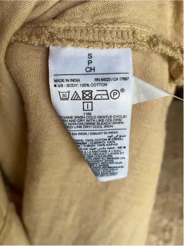 Old Navy Cotton Gauze Midi Dress Neutral Minimalist Coastal Boho Parisian Luxury - Image 8