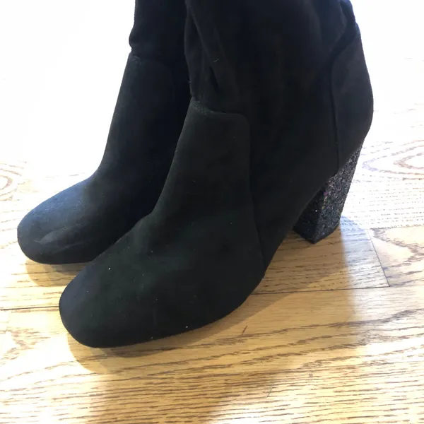 Mix No. 6 Huven Boots Tall Glitter Heel Black - Image 2