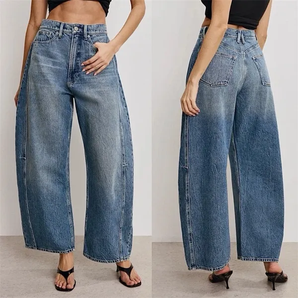 Good American 8/29‎ Extreme Barrel Jeans Indigo Balloon Wide Leg High Rise 90s - Image 2