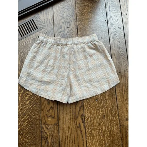 Patagonia Garden Island Shorts Womens Small Orange Gingham Hemp Blend NWT - Image 4
