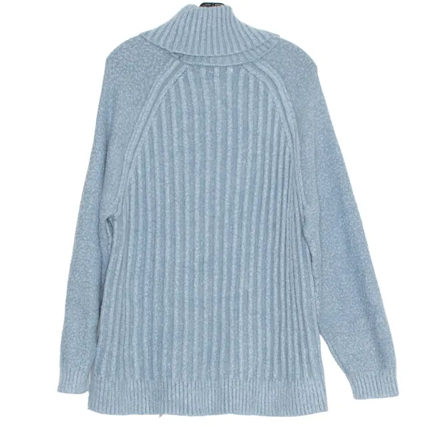 Altar'd State Womens Sweater Turtleneck Ribbed Long Sleeve Blue Size Medium EL - Image 2