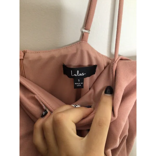 Lulus Mini Dress Womens Small Pink Excellent Wrap Bodycon Adjustable Straps - Image 3