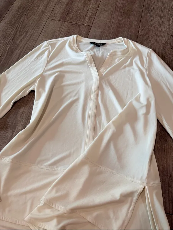 Lauren Ralph Lauren White Long-Sleeve Henley Top - Image 7