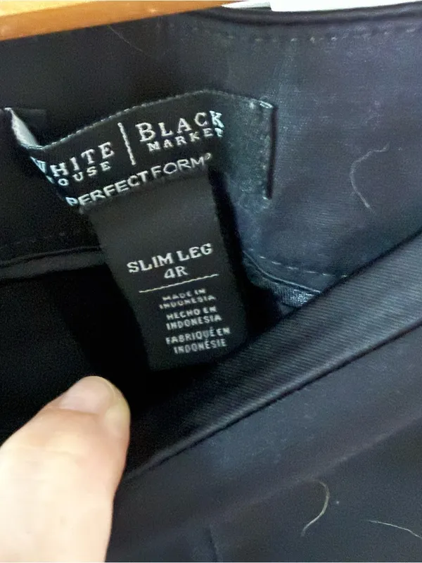 White House Black Market Perfect Form Slim Leg Ankle Pants Black Size 4R - Image 3