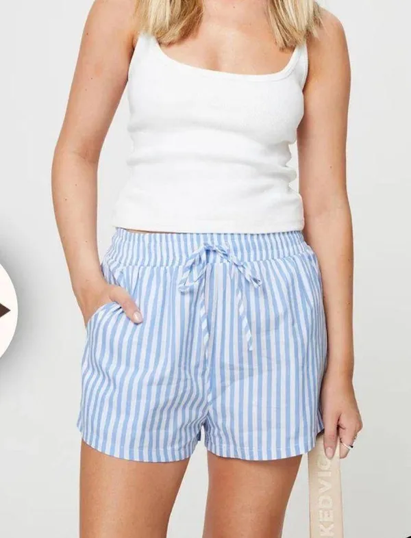 Princess Polly CHARMEN SHORTS BLUE / WHITE - Image 2
