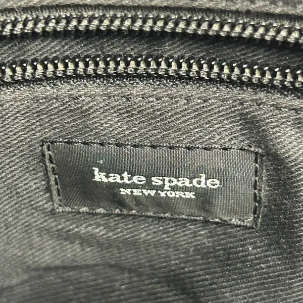 Kate Spade New York Black Nylon Tote Shoulder Bag Zip Top Rectangular - Image 8